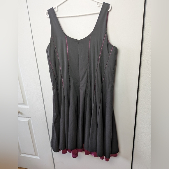 MXM Plus Size Women Dress Black And Purple Color Size 2X Back Zipper Formal - Picture 6 of 11